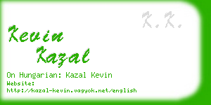 kevin kazal business card